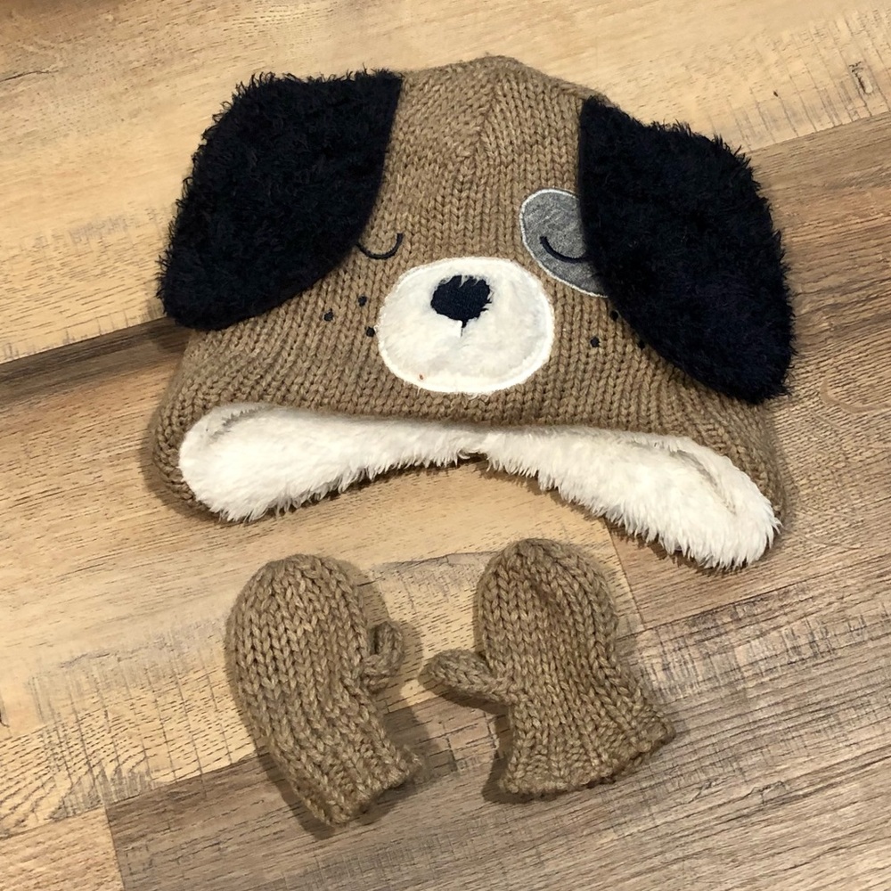 Baby hat & mittens set 0-6m